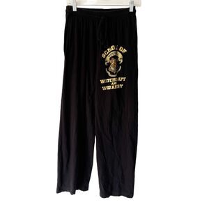 Harry Potter School Of Wizardry Witchcraft Black Hogwarts Sweatpants Size XS